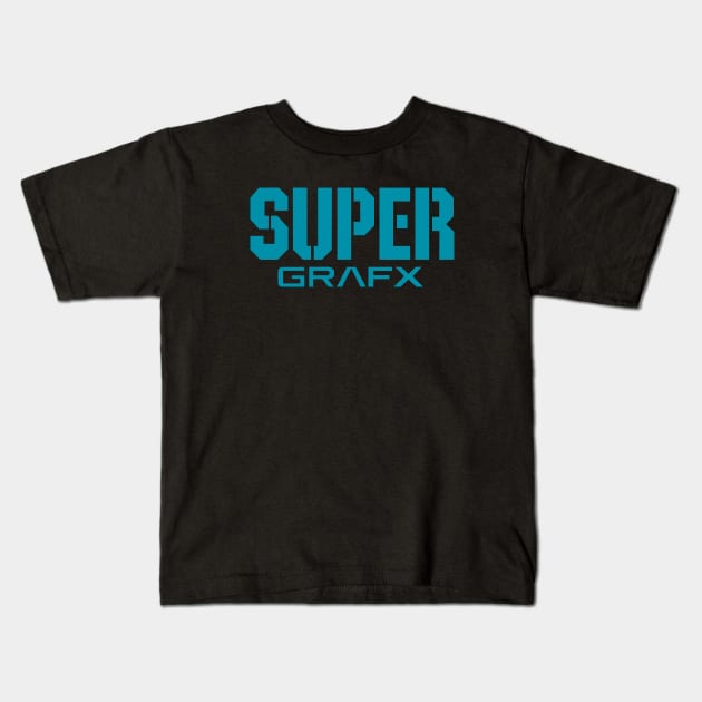 SuperGrafx Logo Kids T-Shirt by JamesCMarshall